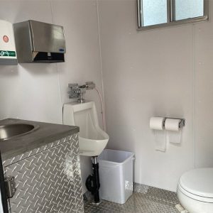Mobile bathroom trailer